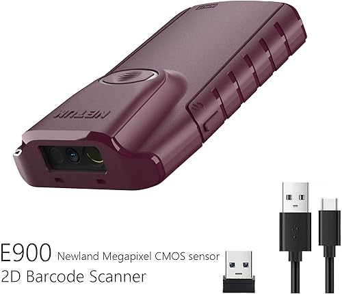 Miniatura 8 de NETUM Escáner de código de barras Bluetooth 2D, lector de código de barras QR portátil pequeño 3 en 1, escaneo de pistola inalámbrico automático,