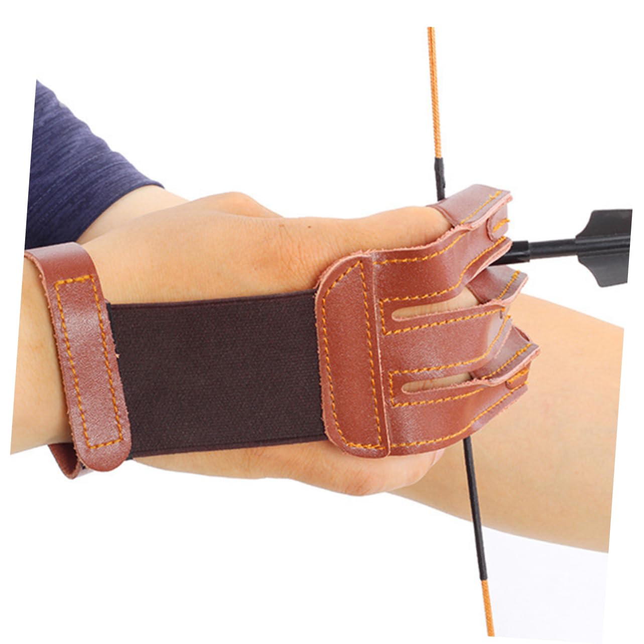 limaity Archery Protective Gloves Three Finger Protector Shooting Hunting Diving Cloth for Youth Adult Beginner (Brown, S)