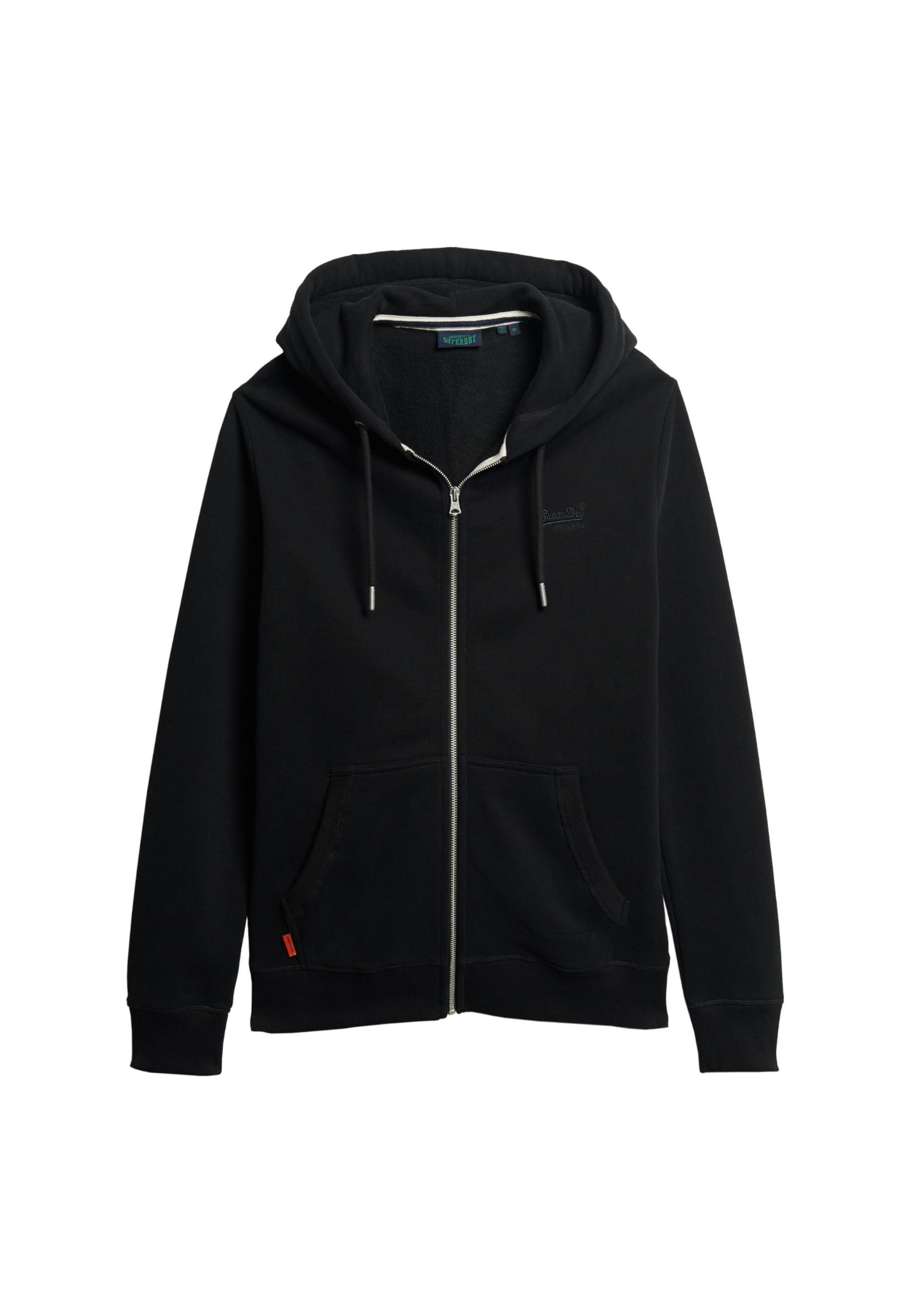 Superdry Noir Zip-Up Hoodie Logo Essential