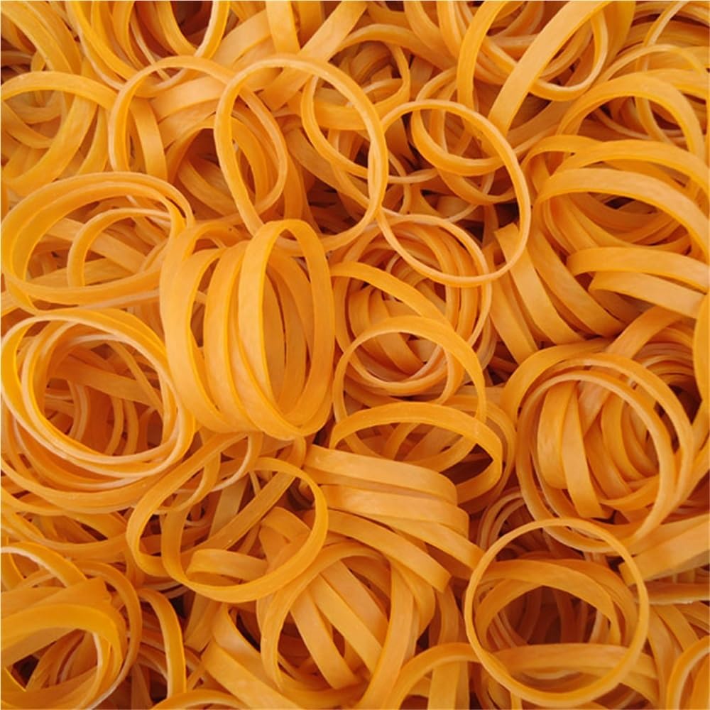 Elastici, Elastici in Gomma Confezione da 50 Pezzi Gialli 25/50/60 mm x 4 mm