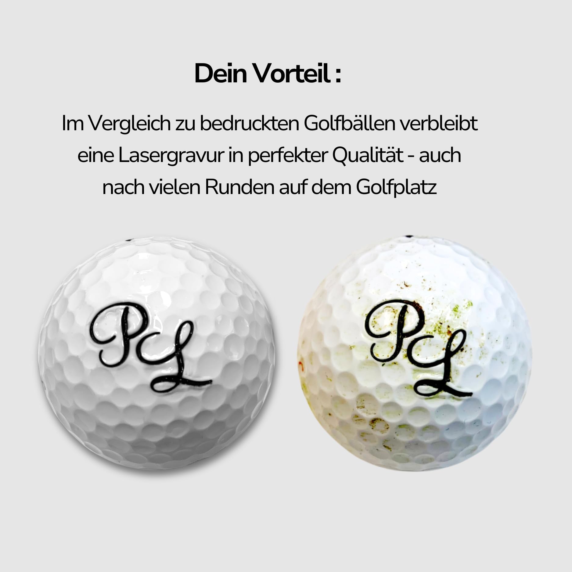 Golfball mit Gravur Wunschtext für Golfspieler/in Lasergravur Dein Text personalisiert Golfsport Dein Text Personalisieren Staffelpreise für 3, 6, 10 oder 50 Wilson Ultra Golfbälle