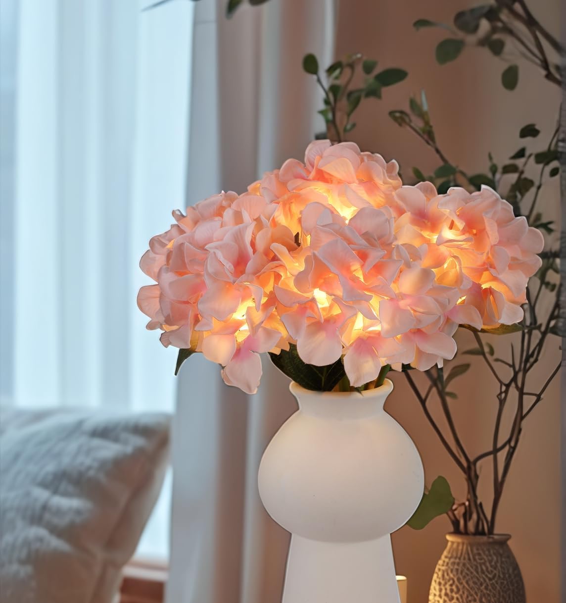 HOMESEASONS Artificial Hydrangea Bouquet Lamp just $19.99 at Amazon