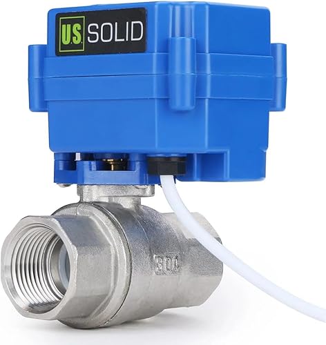 Miniatura 4 de Válvula de bola motorizada. Válvula de bola de acero inoxidable de 34" con puerto completo, 9-24V CC y configuración de retorno automático de 2