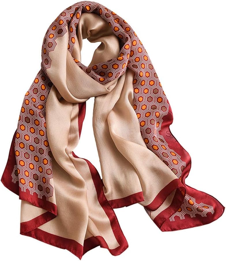 Silk Scarf Women's Autumn and Winter Models Western Fashion Mother Models Wild Silk Silk Scarf Shawl Dual-use