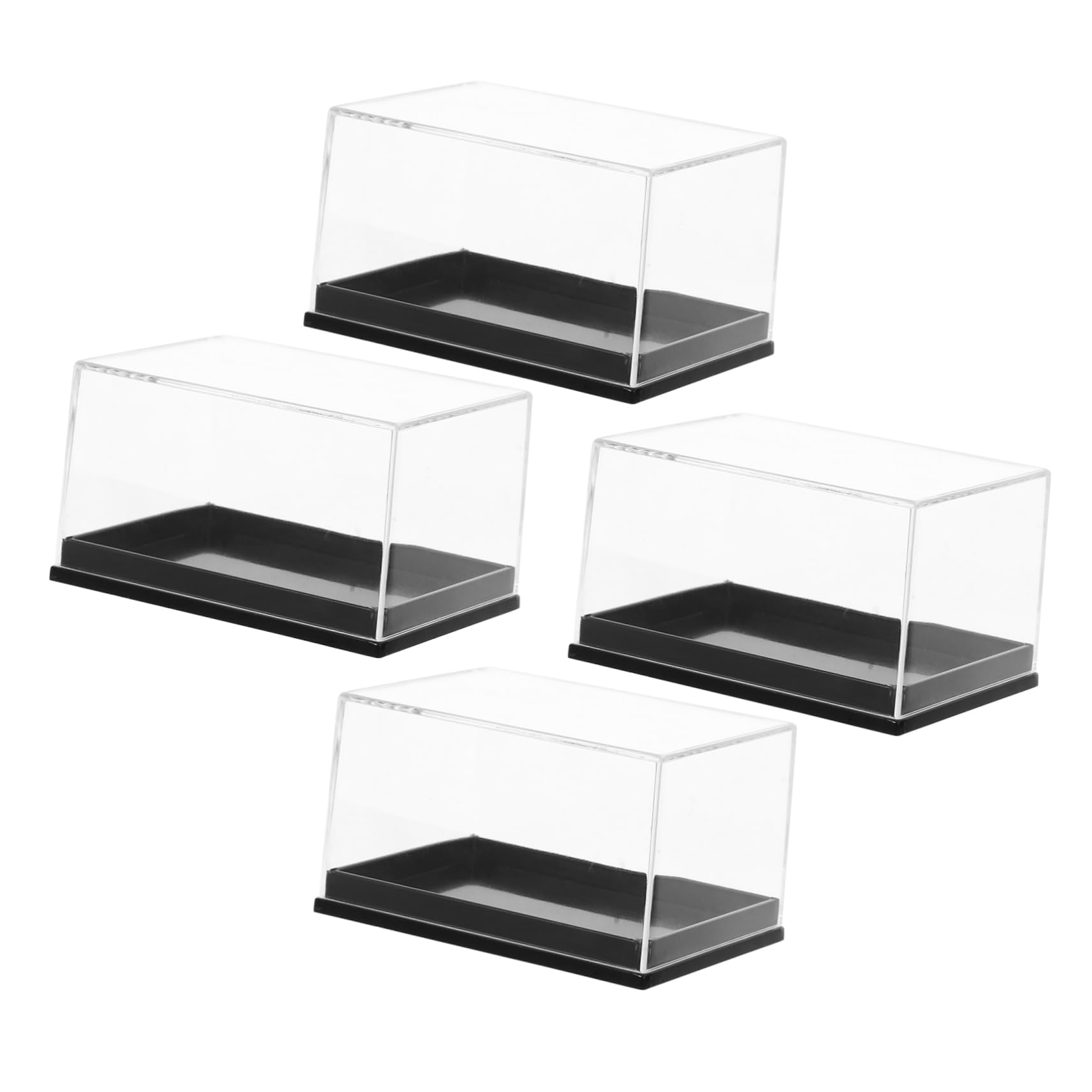 VINTORKY 4pcs Box Mineral Storage Case Display Cabinet Gemstones Boxes Specimen Storage Case Samples Container Displays Display Case Jewellery Tray Mineral Specimen Containers Plastic