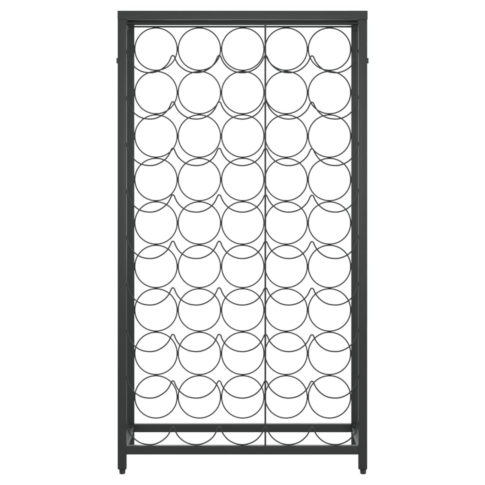 Tidyard Casier à Bouteilles de 45 Bouteilles Noir 54x18x100cm Fer forgé, Casier à Vin Range Bouteilles, Porte Étagère à Bouteille pour Cuisine, Bar, Salon, Bistro, Cave à Vin