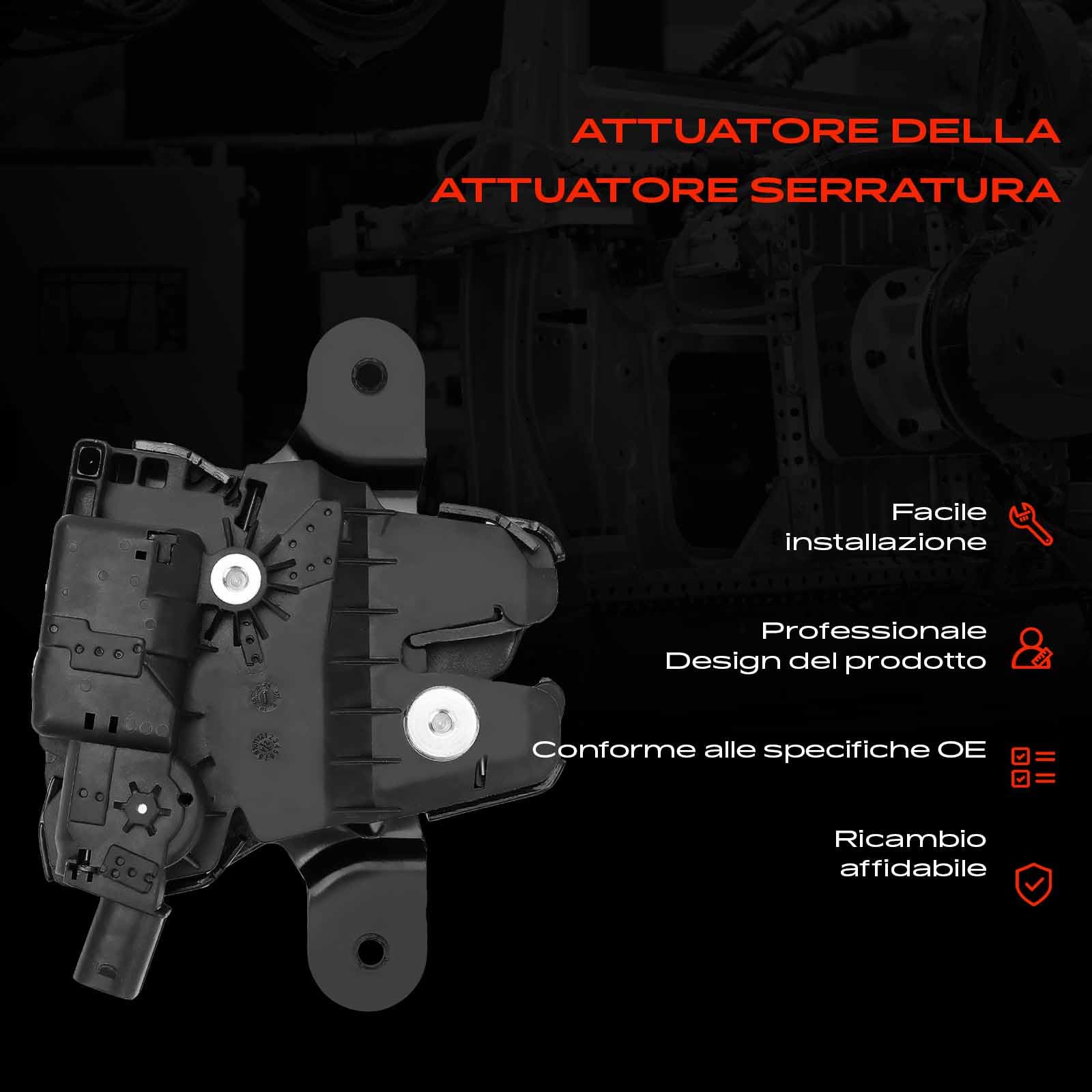 Frankberg Serratura portellone posteriore Portellone posteriore Posteriore destro 4-Poli Compatibile con M.i.n.i Clubman R55 1.4L-2.0L 2007-2014 M.i.n.i Clubvan R55 1.6L 2.0L 2012-2014 Replace# 754459