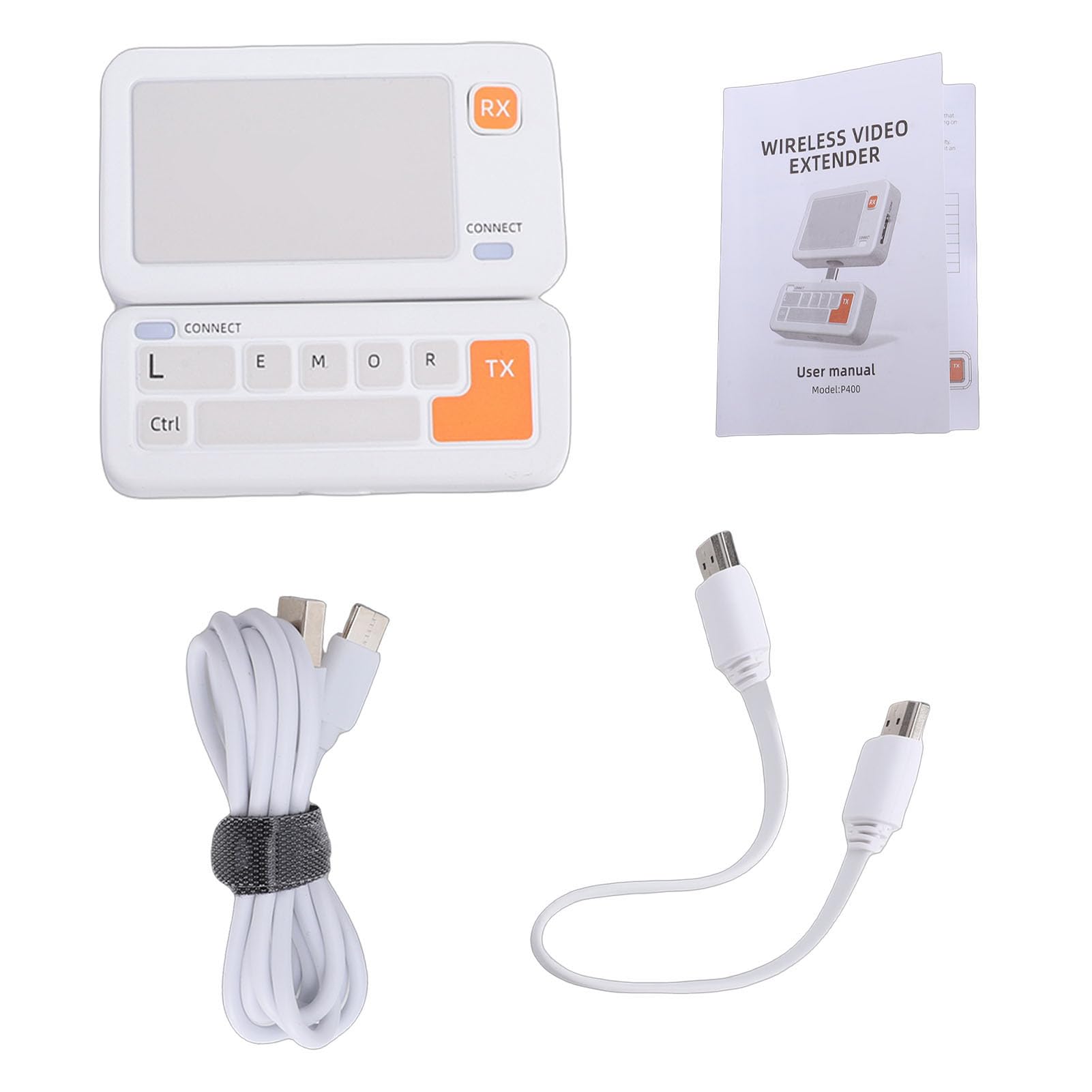 Émetteur et Récepteur sans Fil P400, Portée de 164 Pieds, Plug and Play 1080P HD, Scénarios D'application Riches, Large compatibilité, Convient pour Une Utilisation au Bureau