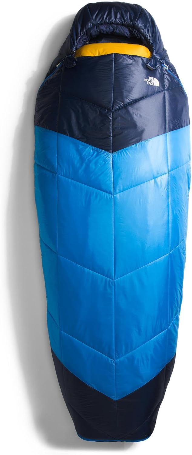 THE NORTH FACE One Bag 5F/-15C 3-in-1 Insulated Sleeping Bag | Water Repellent, Heatseeker & 800 Fill Down, Compression Sack Long Super Sonic Blue/Arrowwood Yellow-NPF