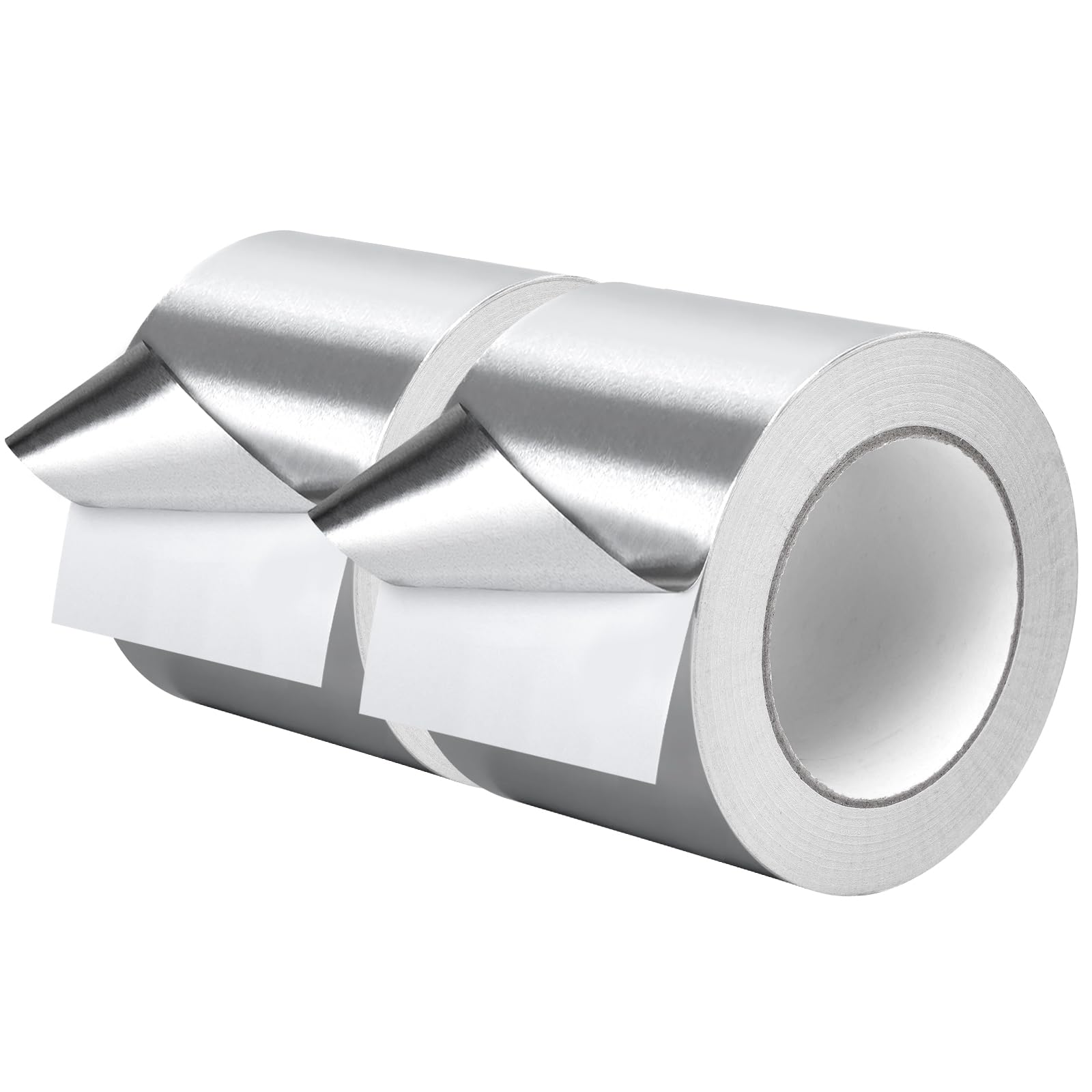 DGSL Aluminum Foil Tape, 3in x334ft(3.9 mil)-2 Pack Silver Metal High Temperature Heavy Duty HVAC Tape for Ductwork, Sealing, Patching, HVAC