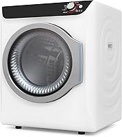 Vista 1 de Zynkez Secadora de ropa portátil de 2.5 pies cúbicos, secadora eléctrica compacta de 1400 W con bañera de acero inoxidable, carga frontal, 5 modos