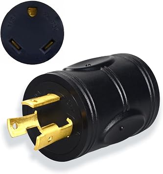 30 أمبير rv محول الطاقة 3 Prong Twist Lock Plug Heavy Duty Converter L5-30P to TT-30R 125 / 250V 30A Male Plug to 30A Female Receptacle for Generator Caravan RV Camper