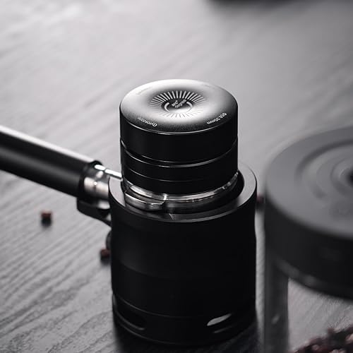 Vista 7 de IKAPE Distribuidor de café expreso de 2.008 in, herramientas de distribución de doble rodamiento y alta velocidad, nivelador de café de altura