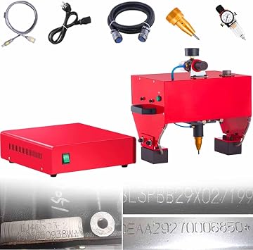 Portable Pneumatic Dot Marking Machine Pneumatic Marking Machine Metal Engraving Machine Depth 0.01-1mm for Metal Marking VIN/Code/Chassis Number TypeC