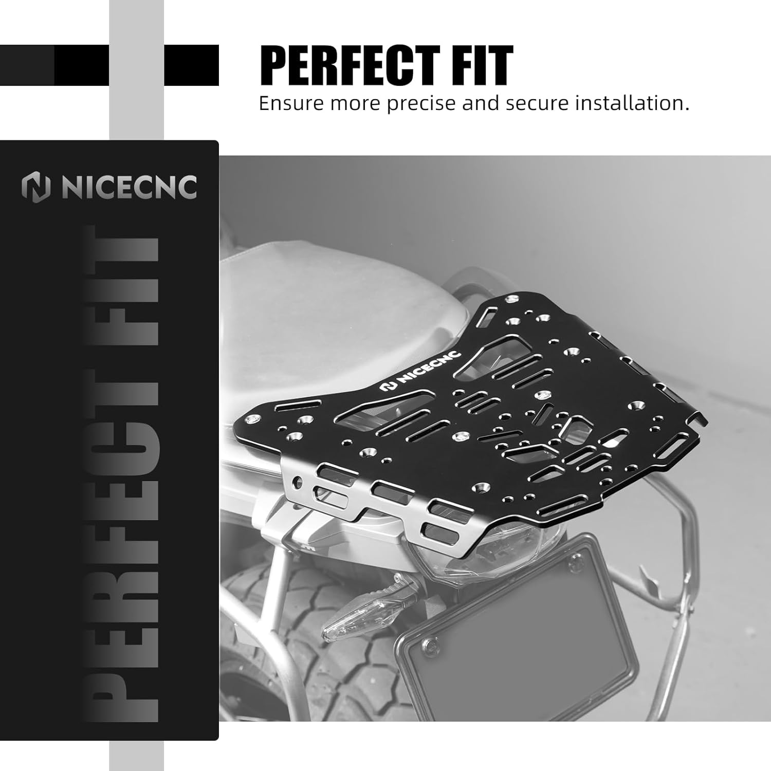 NICECNC Motorcycle Rear Luggage Rack Compatible with BMW R1250GS 2019-2023,R1200GS 2012-2018