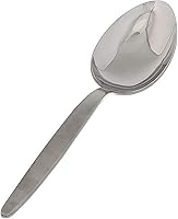 HUNTINGKNIFE Chef Kunz Spoon 9 Inch 2.5 Tbsp 18/10 Stainless Steel - Sauce Basting Quenelle Plating Spoon, Dishwasher Safe