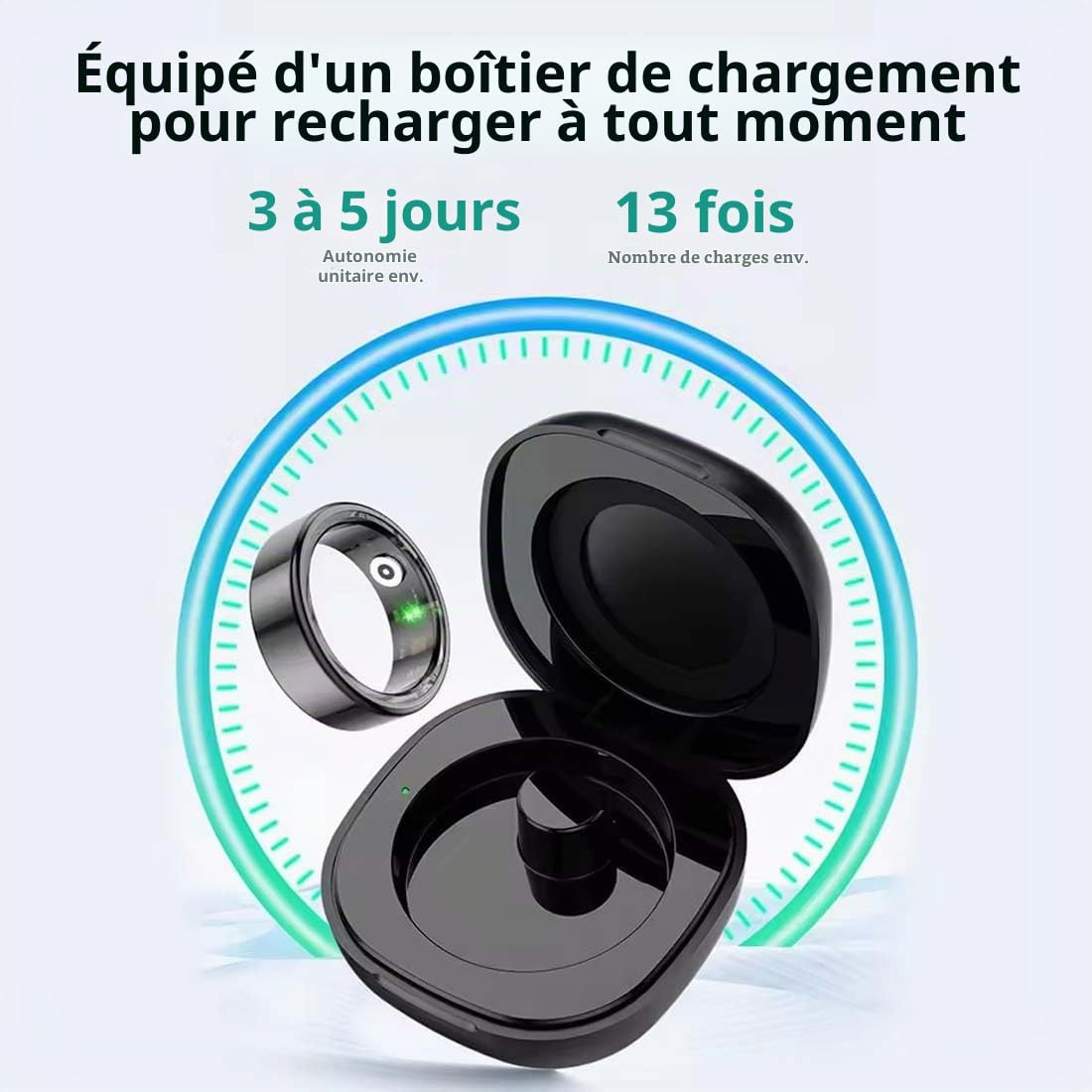 Colmi R02 Smart Ring,2025 New Colmi Smart Ring R02,ColmiR02 Smartring Waterproof Fitness Tracker Smart Ring,Bague Intelligente pour Hommes et Femmes avec boîtier de Charge, Mode Multisports (#10)