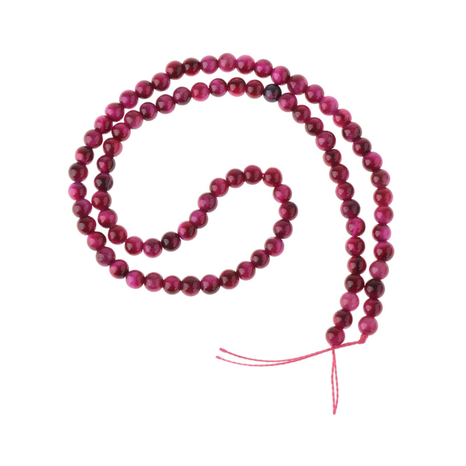 SNAPPSY Round Stone Beads Premium Delicate Gifts Durability Practical Jewelry Making 4mm Pink 90 Beads-picture-1