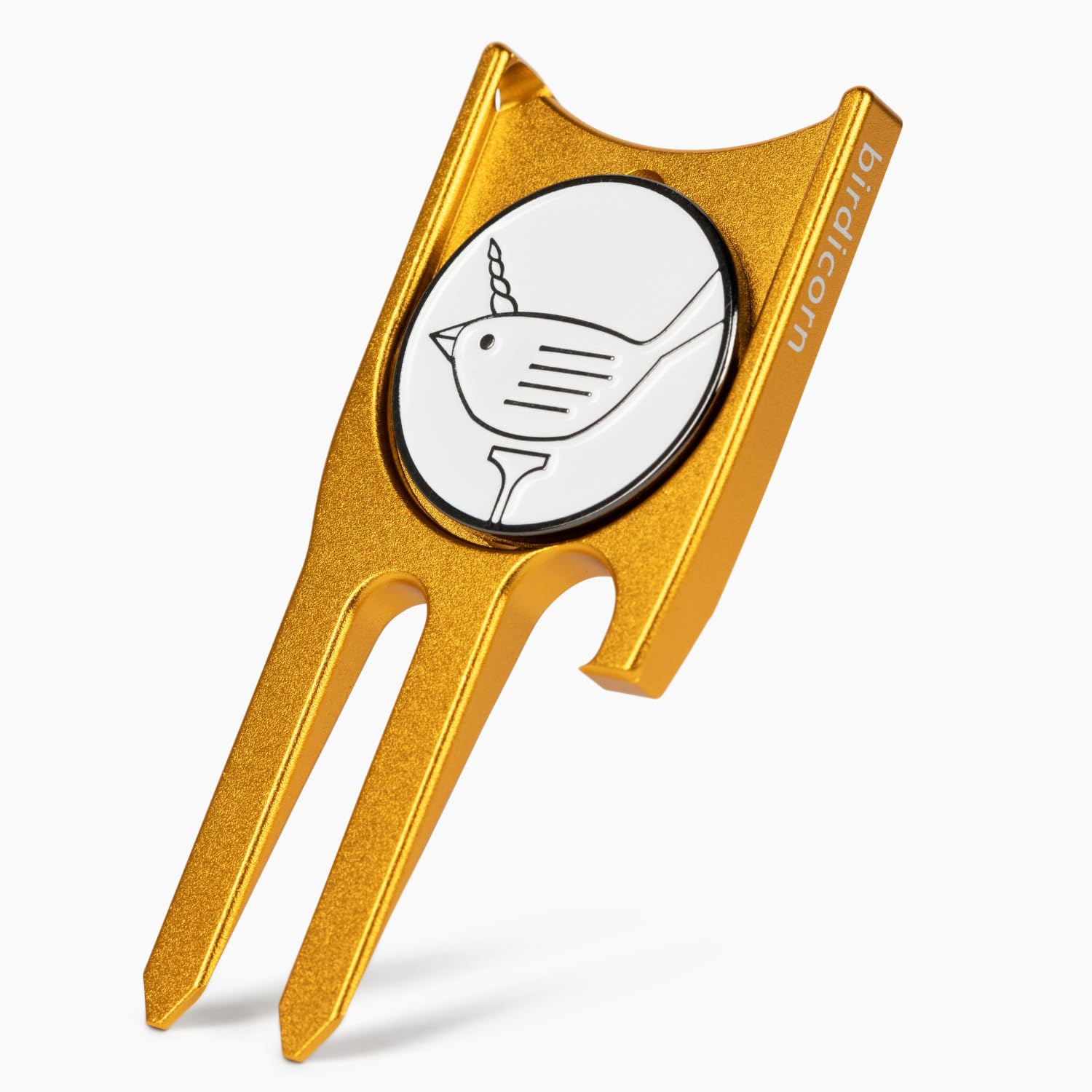 Birdicorn Golf Divot Repair Tool & Golf Ball Marker 6-in-1 Golf Divot Tool with Ball Marker, Line Stencil, Coin Holder, Putting Aimer, Bottle Opener, Club Rest