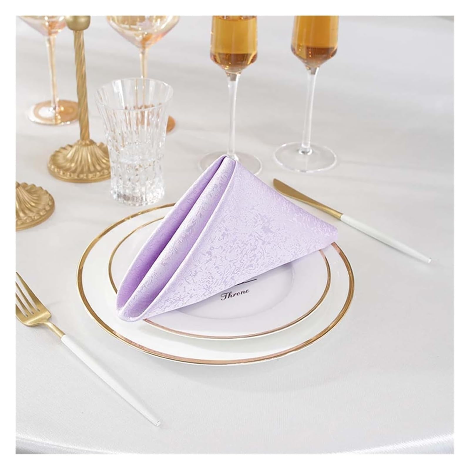 Cotton Table Napkins, Table Napkins Multicolor ester Jacquard 10-Pack 45x45cm Reusable Dinner Napkin(Type 33)