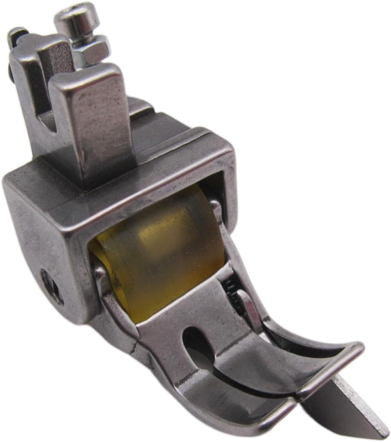 CKPSMS Brand - 1PCS Rubber Smooth Roller Foot with Right Guide #JYSP-18R-3 Compatible with/Replacement for JUKI Brand DDL-5550 8700 TL-2010Q Brother Brand DB2-B745 DB2-B755 Series (1/4")