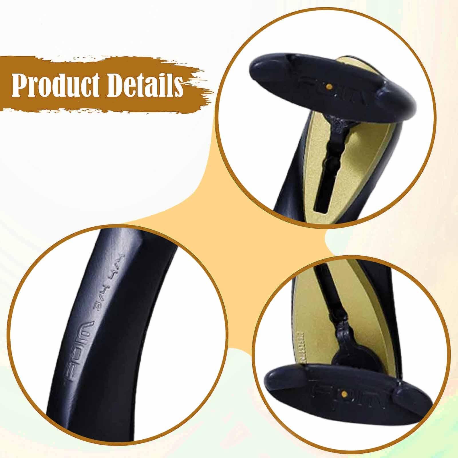 Milageto Reposacuellos para Violín con Almohadilla Plegable de Espuma EVA Pies de Goma Protectores Y Ajuste de Altura Personalizable Accesorio Ideal para, Negro
