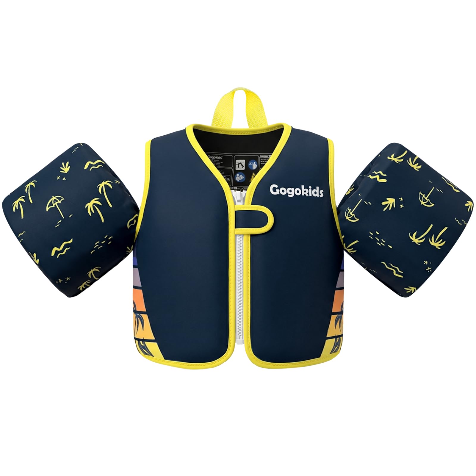 Gogokids Kids Swim Vest Float Armbands, Toddler Jacket-style Swimming Buoyancy Flotation with Adjustable Straps Children Float Jacket for Boys Girls (3-6 Years/19-30 KG)