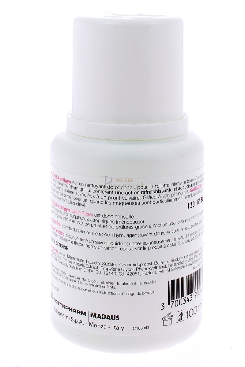 Saugella Poligyn Intimate Cleansing Care 100ml, 100 ml (Pack of 1) - Image 2