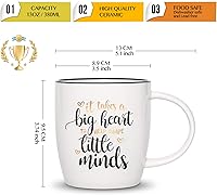 Vista 7 de CARAKNITS - Juego de 2 tazas de café blancas de cerámica de 13 onzas