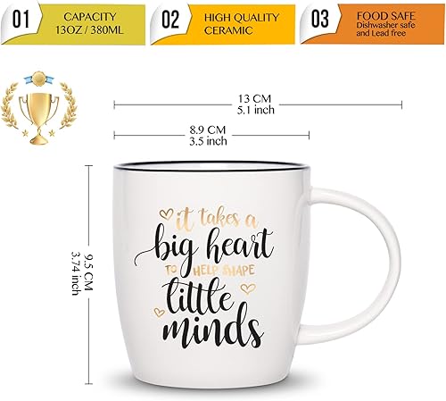 Miniatura 7 de CARAKNITS - Juego de 2 tazas de café blancas de cerámica de 13 onzas