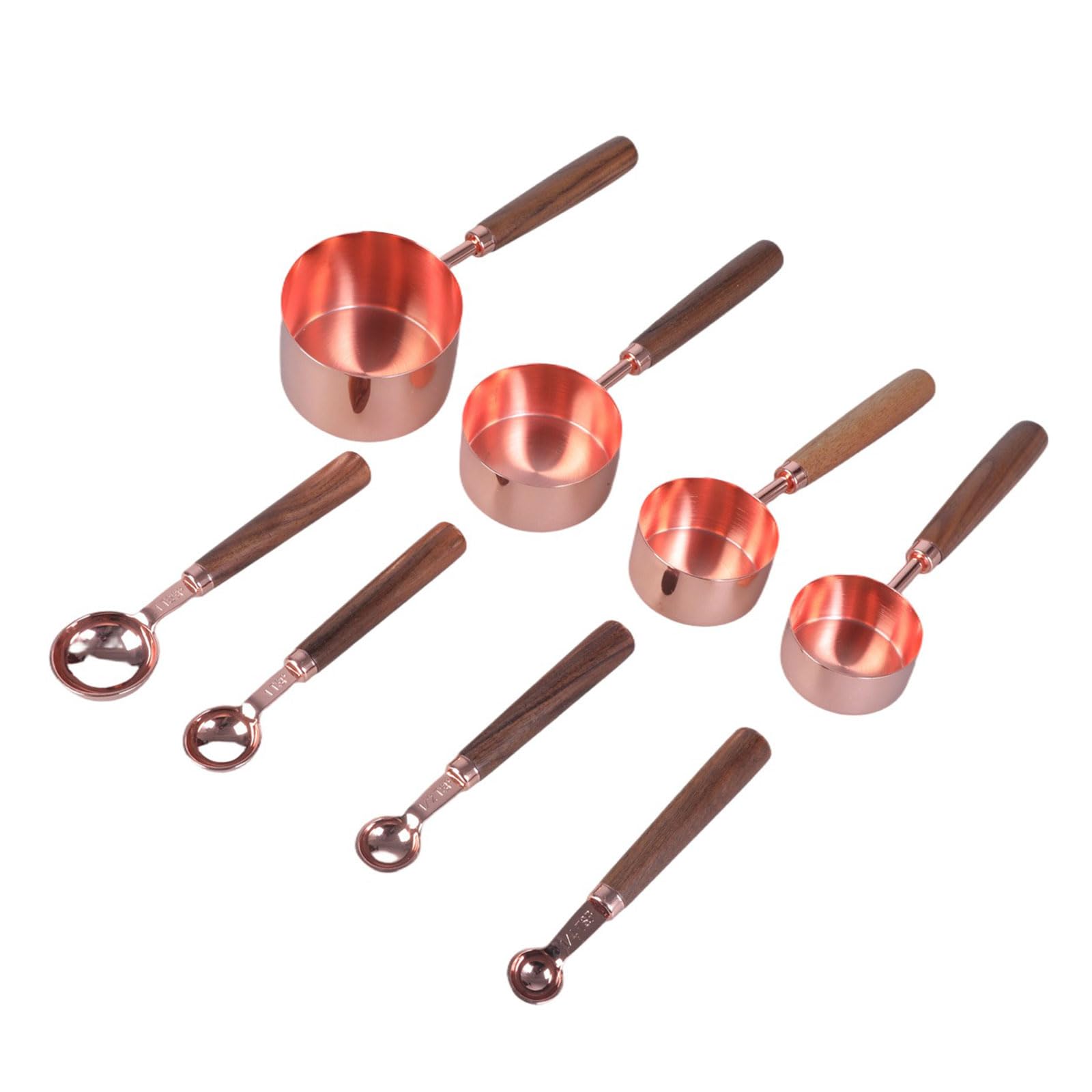 APGLSXY 8Pcs Small Cup Tablespoon Stainless Steels Measuring Coffee Scoops Kitchen Metal Spoon for Coffee, Teas, Sugar Stainless Steels Measuring Spoons Baking Tool