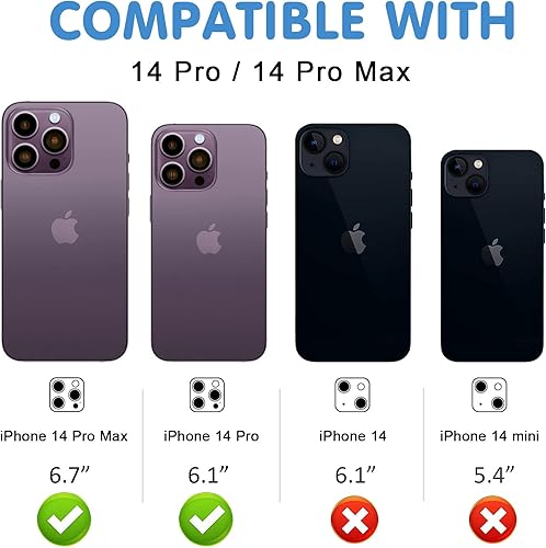 Miniatura 3 de Arshek for iPhone 14 ProiPhone 14 Pro Max Camera Lens Protector Keep Lens Original Design HD Metal Tempered Glass Camera Cover Screen Protector Film