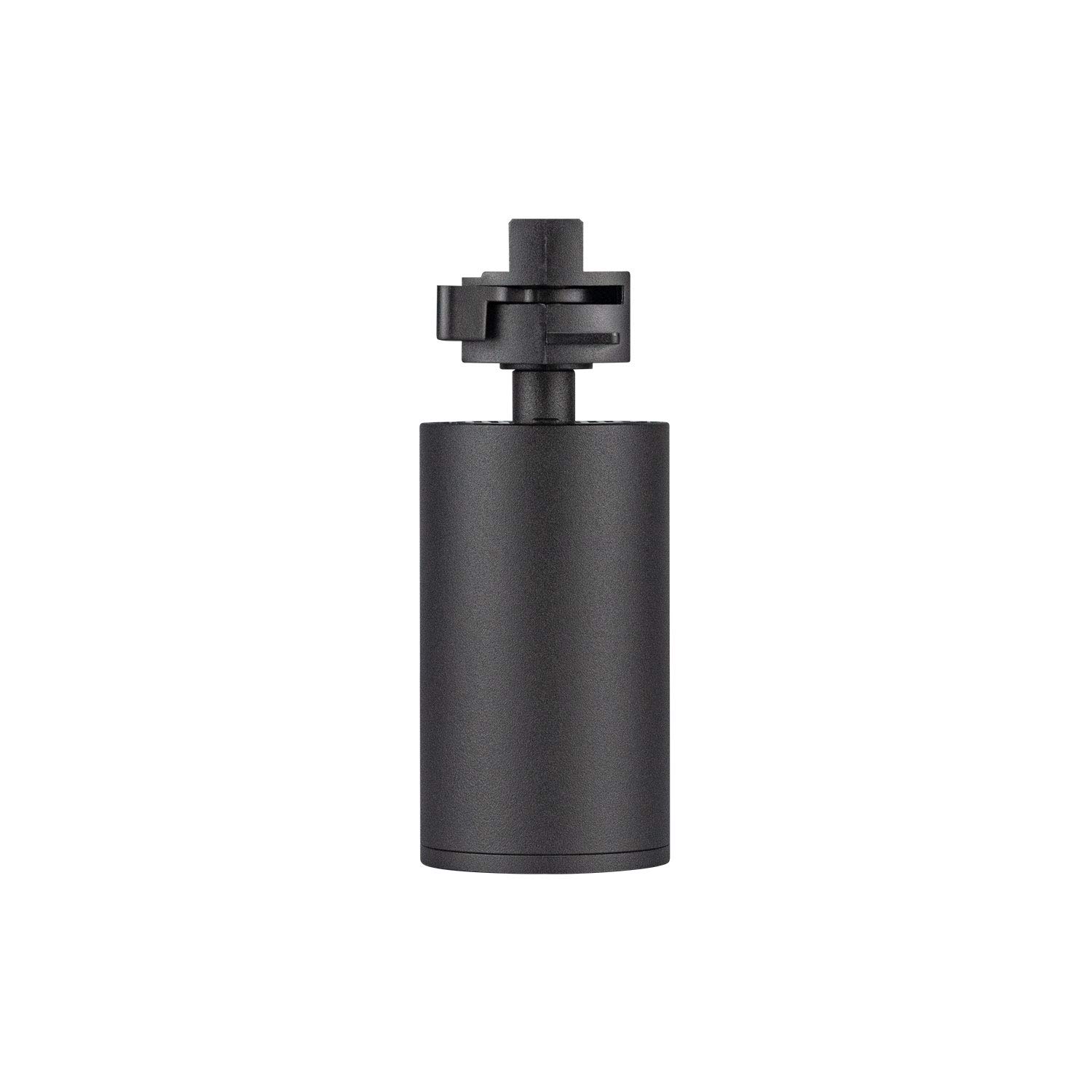 Popp® Foco Portalámparas carril en Monofásico para bombilla GU10 hasta máx 10W (Bombilla no incluida) orientable interior negro moderno (Pack 5 unidad, Negro)