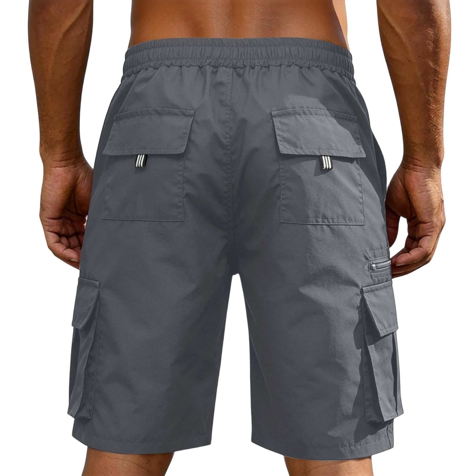 Short de randonnée pour homme - Longueur genoux - Short cargo d'été