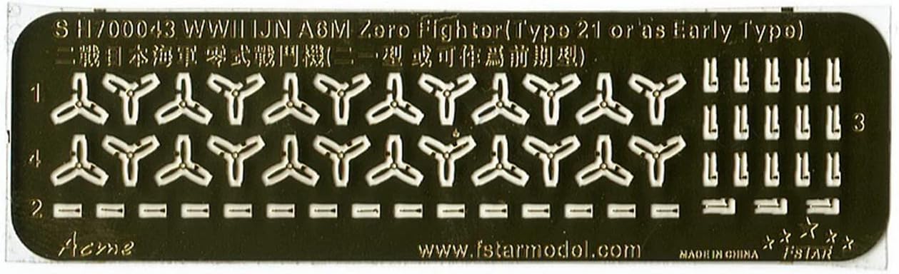 Seed Hobby SDH700043 1/700 World War II Japanese Navy Zero Type 21 Basic Edition, Set of 6, 3D Printer Resin Kit
