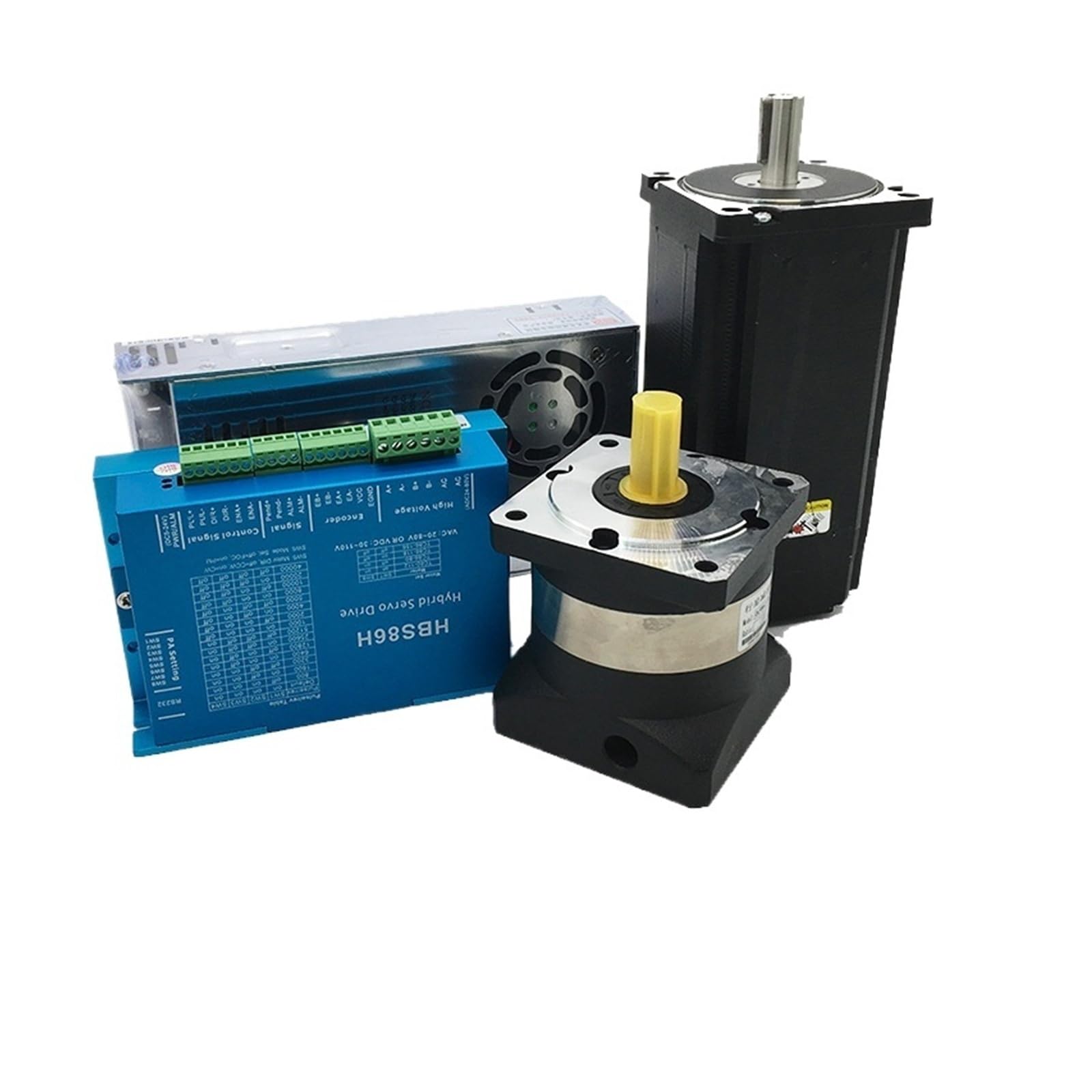 NVSFZGIYG 4.5Nm 8. 12Nm Nema34 86MM Closed Loop Stepper Motor Drive Encoder Easy Servo Planetary Reducer 400W Power Supply Kit(Ratio 5,8.5 N.m Kit)