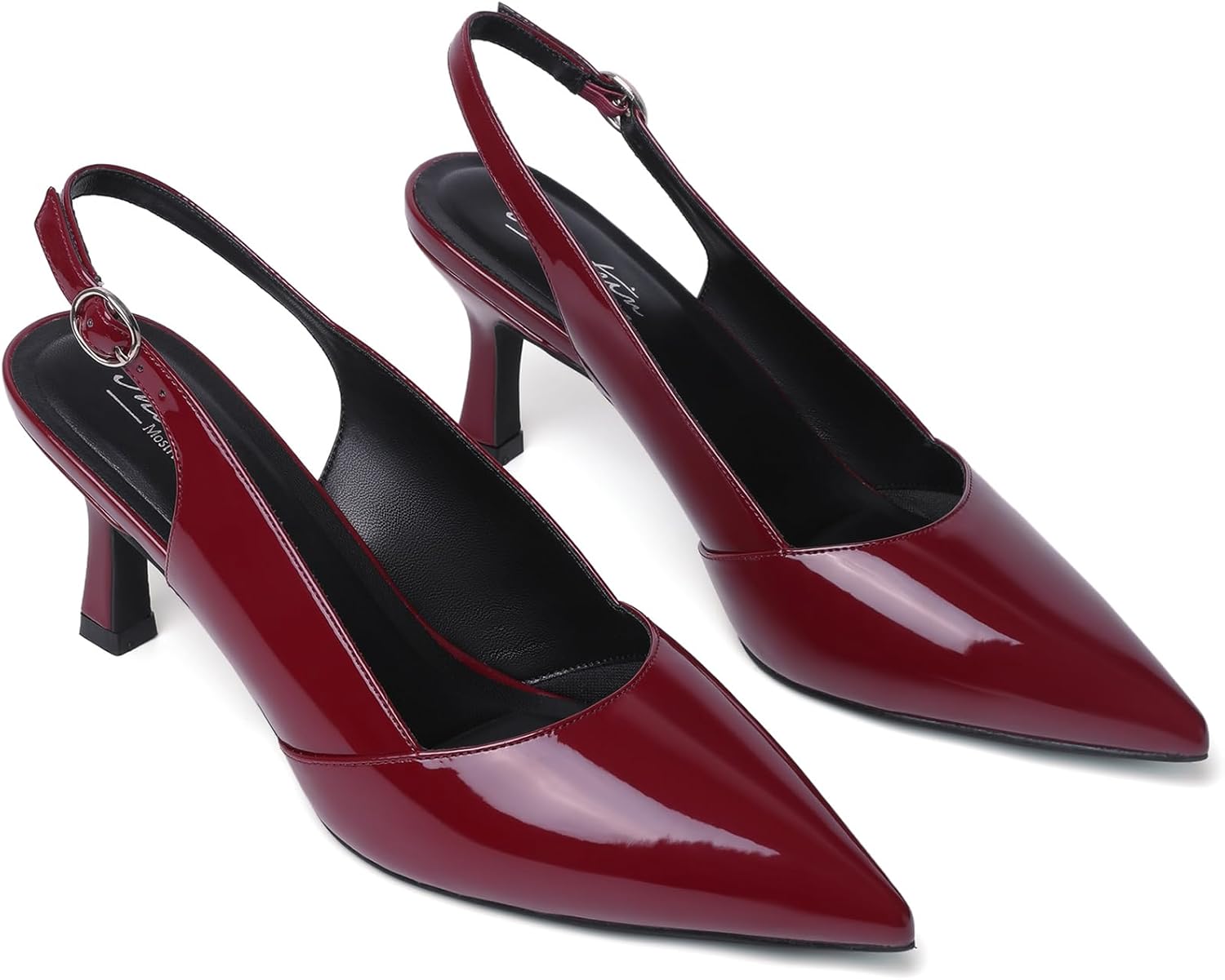 Mostrin Kitten Heels for Women Slingback Pointed Closed Toe Heels Women's Pumps Shoes for Wedding, Party, Commuting - Image 6