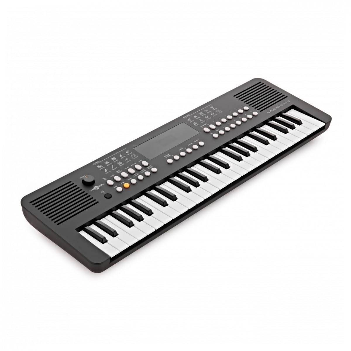 VISIONKEY-2 Tragbares MIDI-Keyboard Piano mit 49 Tasten, e-Piano, schwarz | Für Anfänger und Musikbegeisterte, 49 Minitasten, 300 Sounds und Rhythmen, USB-MIDI, Kopfhöreranschluss, Batterie oder USB