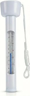 Pool Thermometer Floating, Water Temperature Thermometer with String, Large Size Easy Read & Shatter Resistant Pool Accessories for Outdoor & Indoor Swimming Pools, Spas, Hot Tubs & Aquariums.(White)