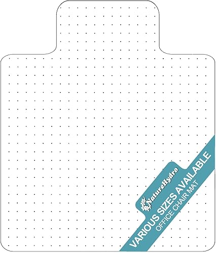 Miniatura 15 de Naturehydro Tapete para silla de oficina para suelo de madera dura, 48 x 48 pulgadas, tapete de suelo para silla de escritorio de computadora