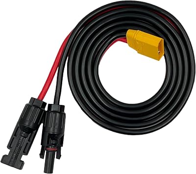 10AWG XT90 to Solar Connector Cable Extension Cable Compatible for Portable Power Station Solar Generator 4.92FT XT90 Male