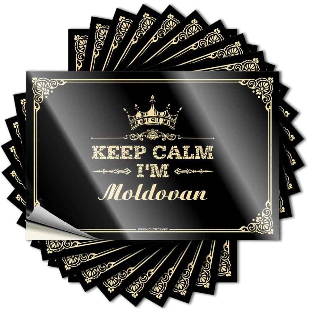 Tattoos Water Assorted Keep Calm I'm Moldovan for Surf - Bar Room Decor Easy Peel Removable(12X18CM)