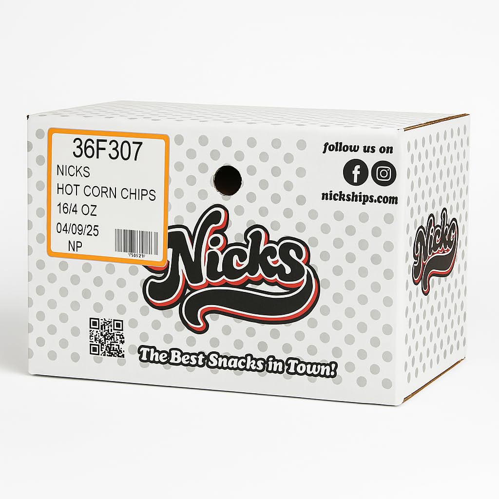 Nicks Hot Sauce Flavored Corn Chips, 4 oz (113g) Pack of 16