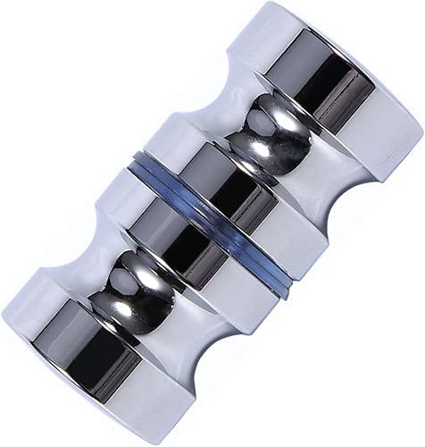 Manija de puerta de vidrio, perilla de cajón de aleación de aluminio de 1,1 diámetro de un solo cristal de baño de ducha manija de puerta con