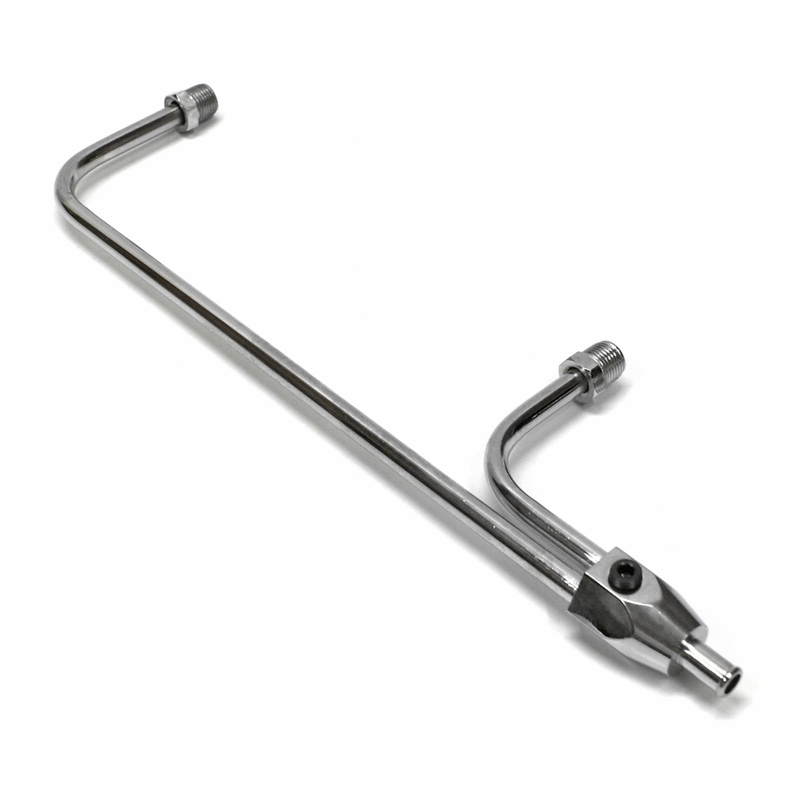 Chrome Dual Feed Fuel Line 1551 3/8 In Hose Barb Inlet Fit For 3310 - Foto 6