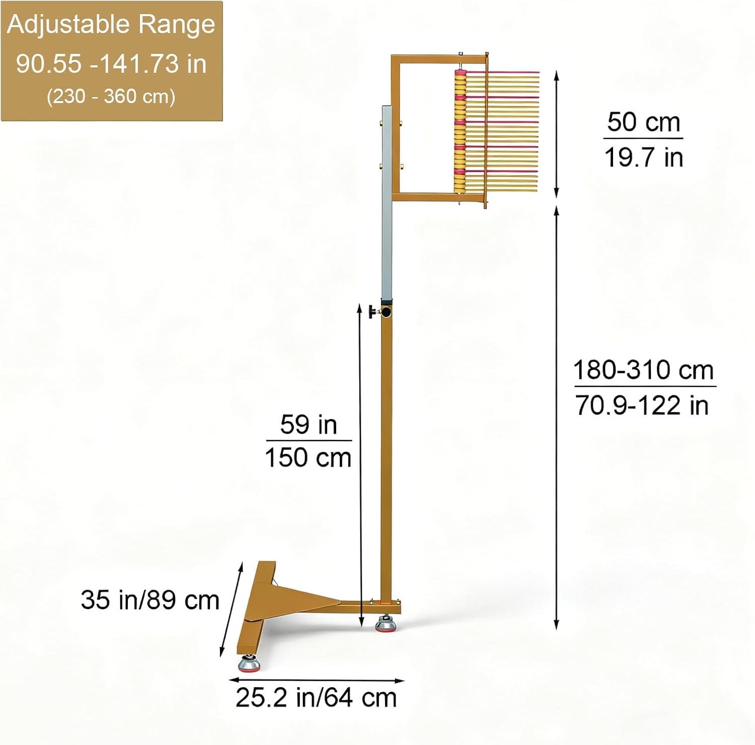 Vertical Jump Tester for Training, Height Adjustment Jump Measurement Tool, Vertical Measure Trainer Stick Pole for Basketball Volleyball Training Aid