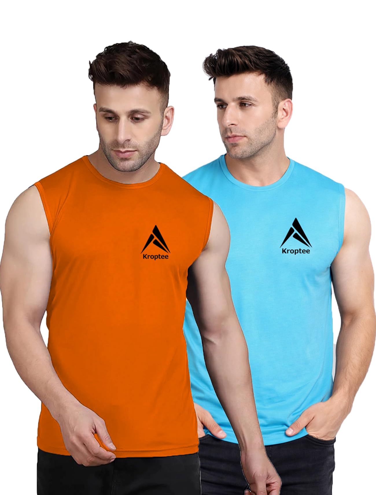 kroptee Stylish Vest for Men |Ganji for Boys - Perfect for Gym Workouts,| Men's Tank Top Regular fit|Cotton Combo Pack of 2 Sports Vest-picture-34