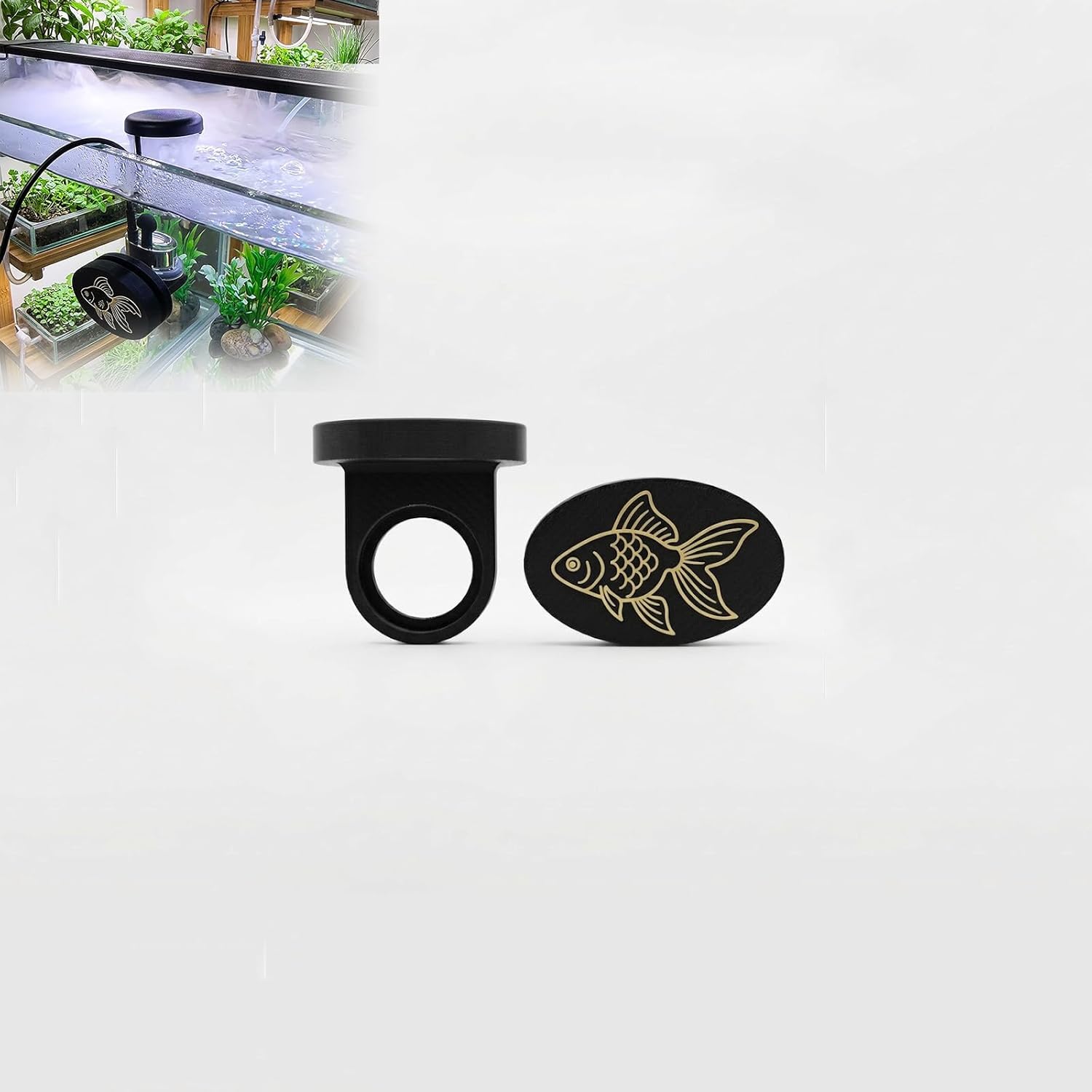 Aquarium Atomizer Holder Adjustable Magnetic Mount Bracket for UNS Mist Maker Fogger, Submersible Clip for Glass Tanks, Water Level Control, Atomizer Not Included