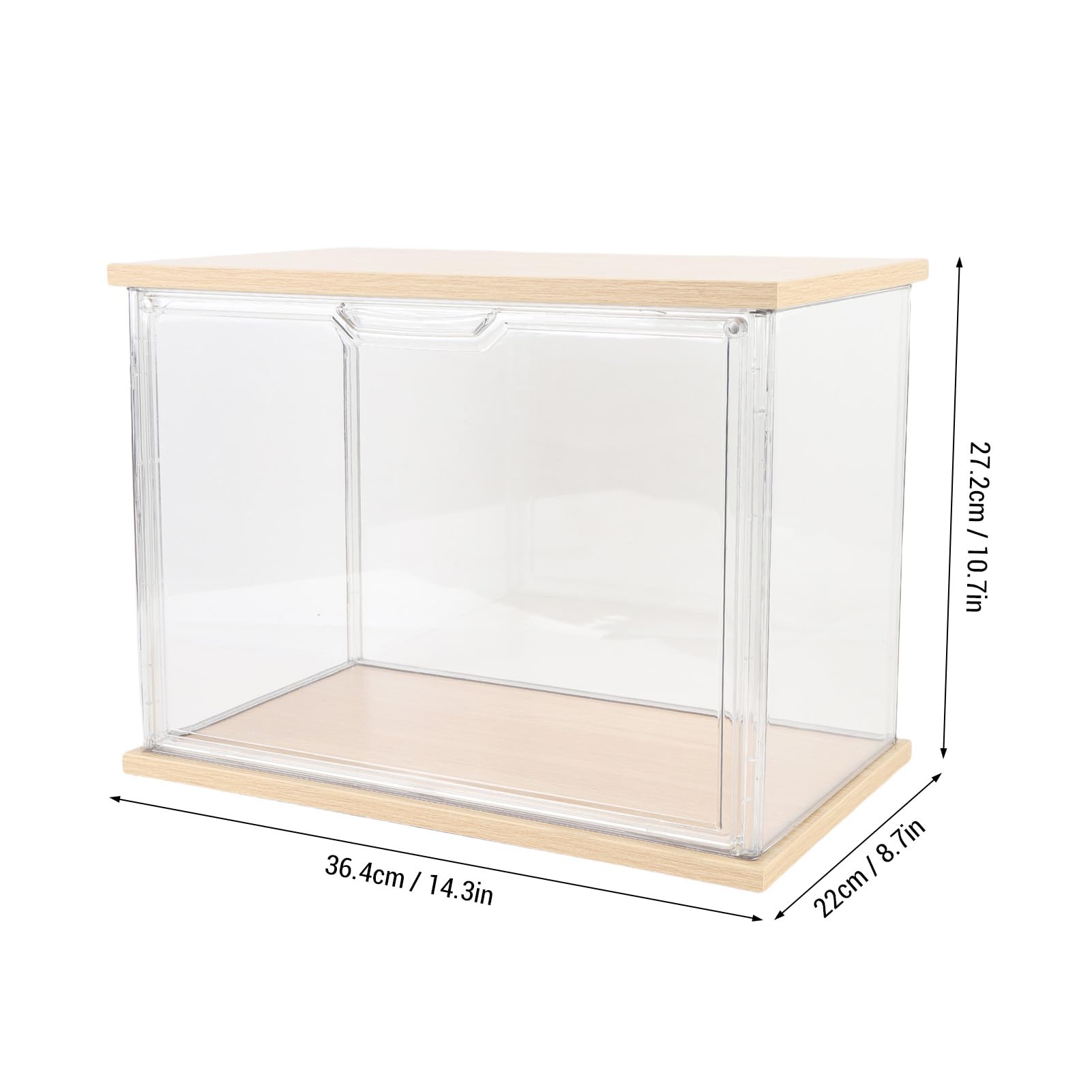 Ausla Akrilowa Witryna na Kolekcjonerskie Figurki Przezroczysta Plastikowa Wystawa z Magnetycznymi Drzwiami dla Figurek Akcji, Lalek i Zabawek 14,3x8,7x10,7 Cala (YELLOW)