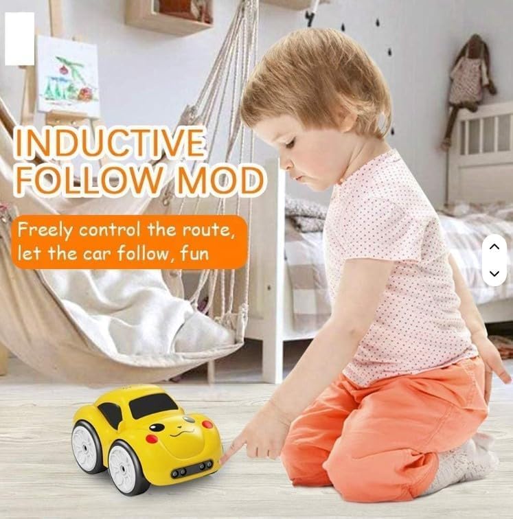 Image of Magic Induction RC Intelligent Sensor Car for Kids, Mini Remote Control Drift Car with Follow Me Line Tracking & Obstacle Avoidance Smart Toy with Music & LED Lights (1pcs /Multi Color)